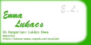 emma lukacs business card