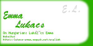 emma lukacs business card